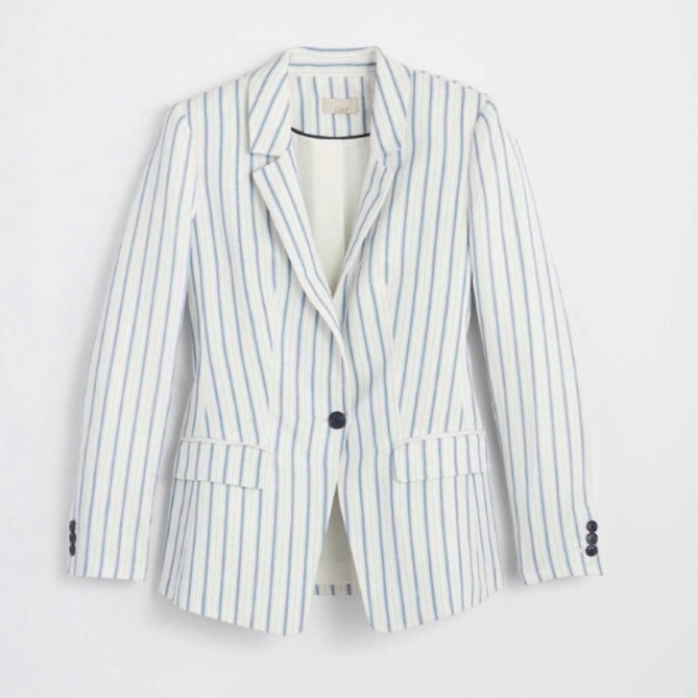 LOFT Striped Modern Blazer | 12 - Picture 2 of 11